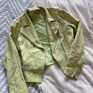 Vintage crinkle leather perfecto size M